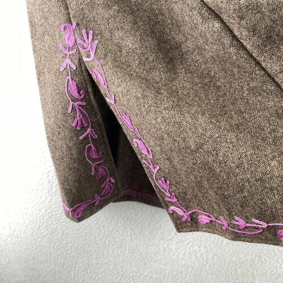 KASHMIR ART EMPORIUM Dress 40 Handwork Kashmiri Pheran Embroidered Brown NEW - Picture 9 of 14